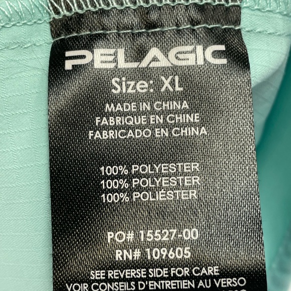 Pelagic Men's Sz XL Teal Vented Button Up Fishing Shirt (J41) NW/OTs - Picture 3 of 6